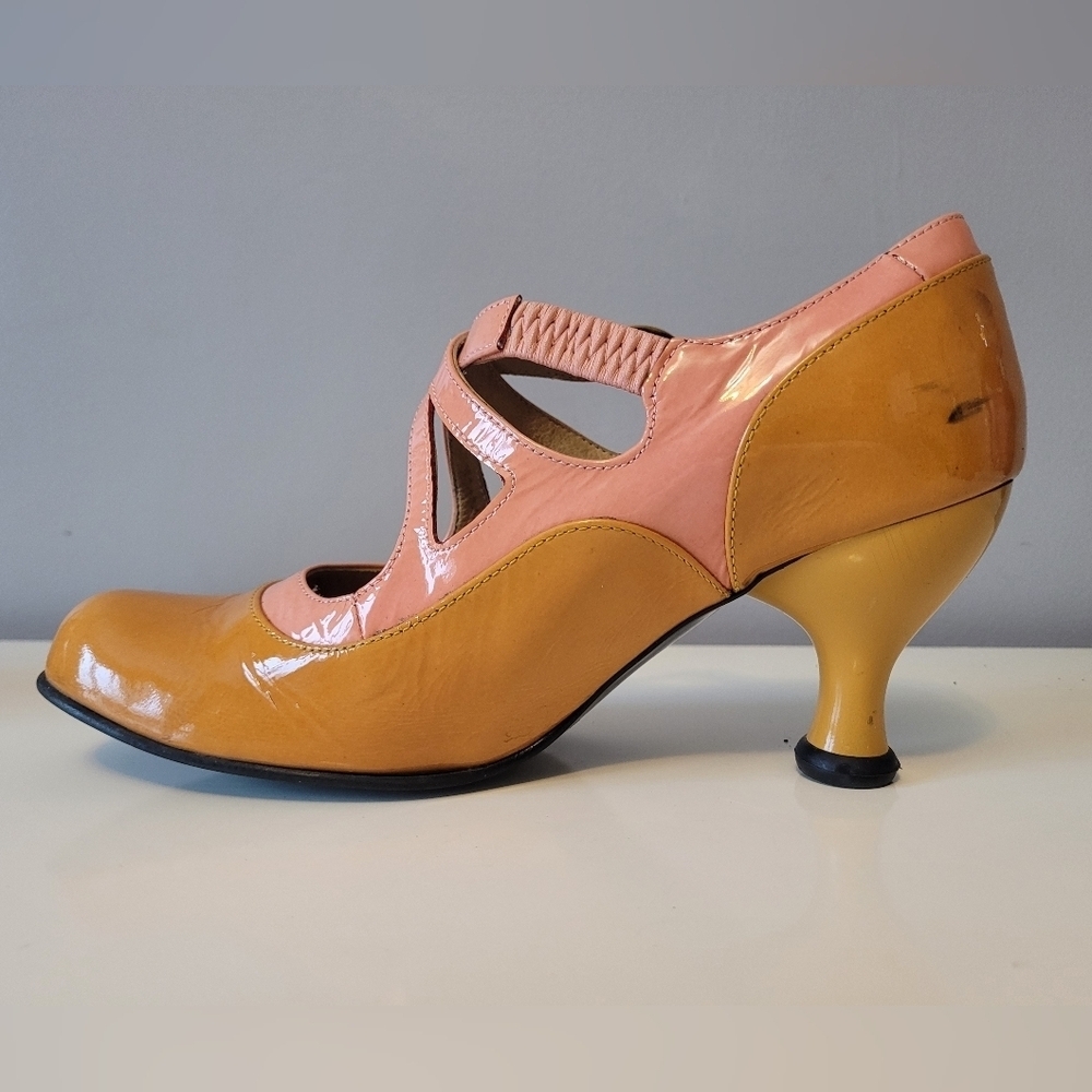 Fluevog Bellevue Pearl Hart Criss Crossed Mary Jane Heel, GUC, Size 7.5 - Picture 11 of 16